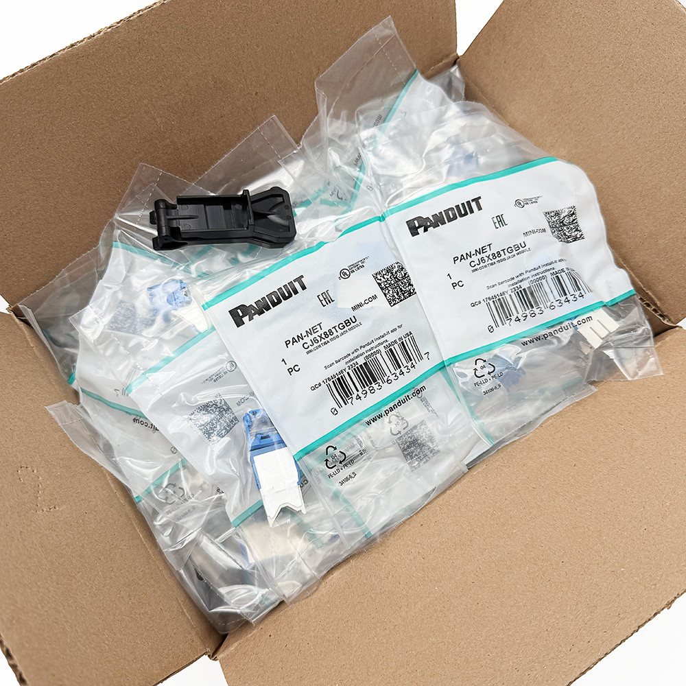 1PC New CJ6X88TGBU (BOX OF 50) Panduit  Cat6a 10 Gig Mini-Com Jack Blue