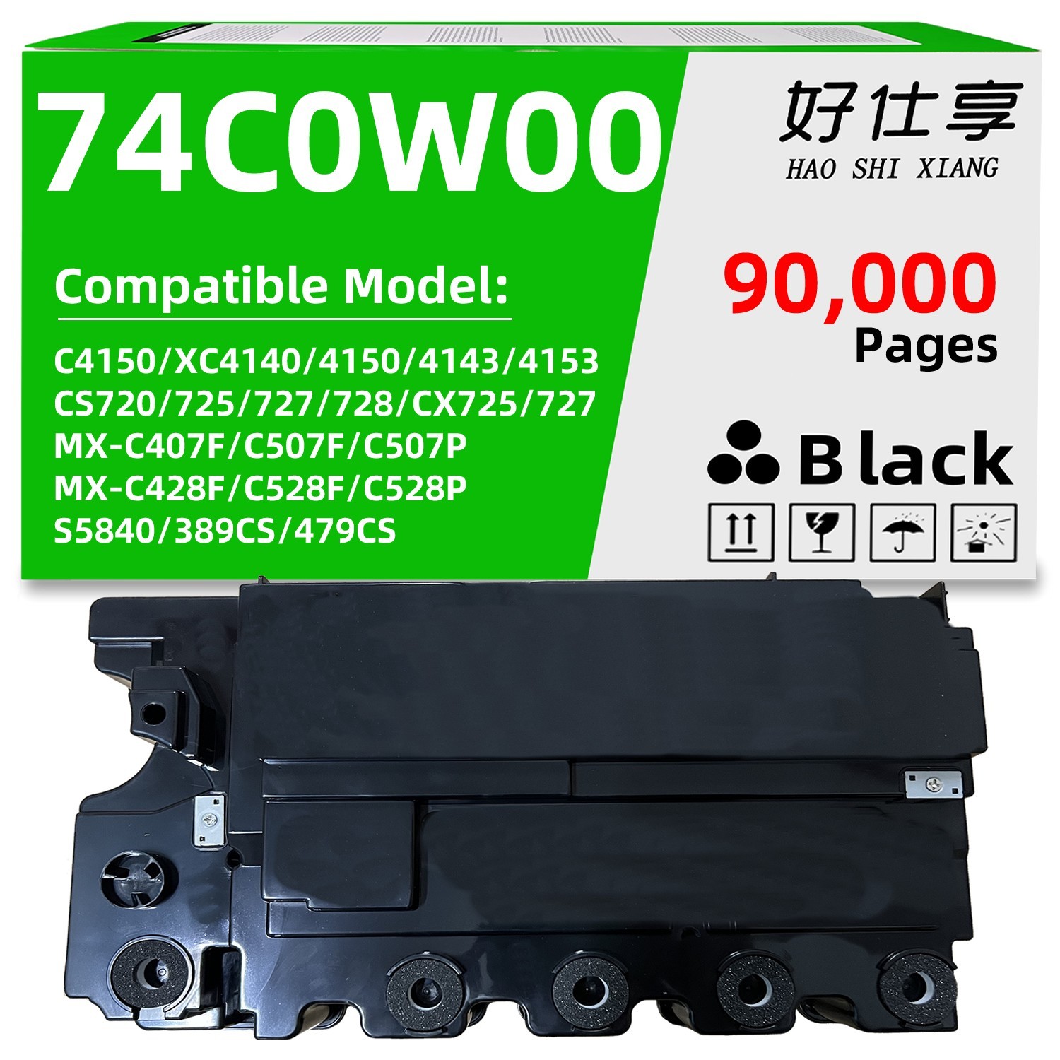 74C0W00 Waste Toner Bottle Compatible for Lexmark CS720 CS725 CX725 Printer