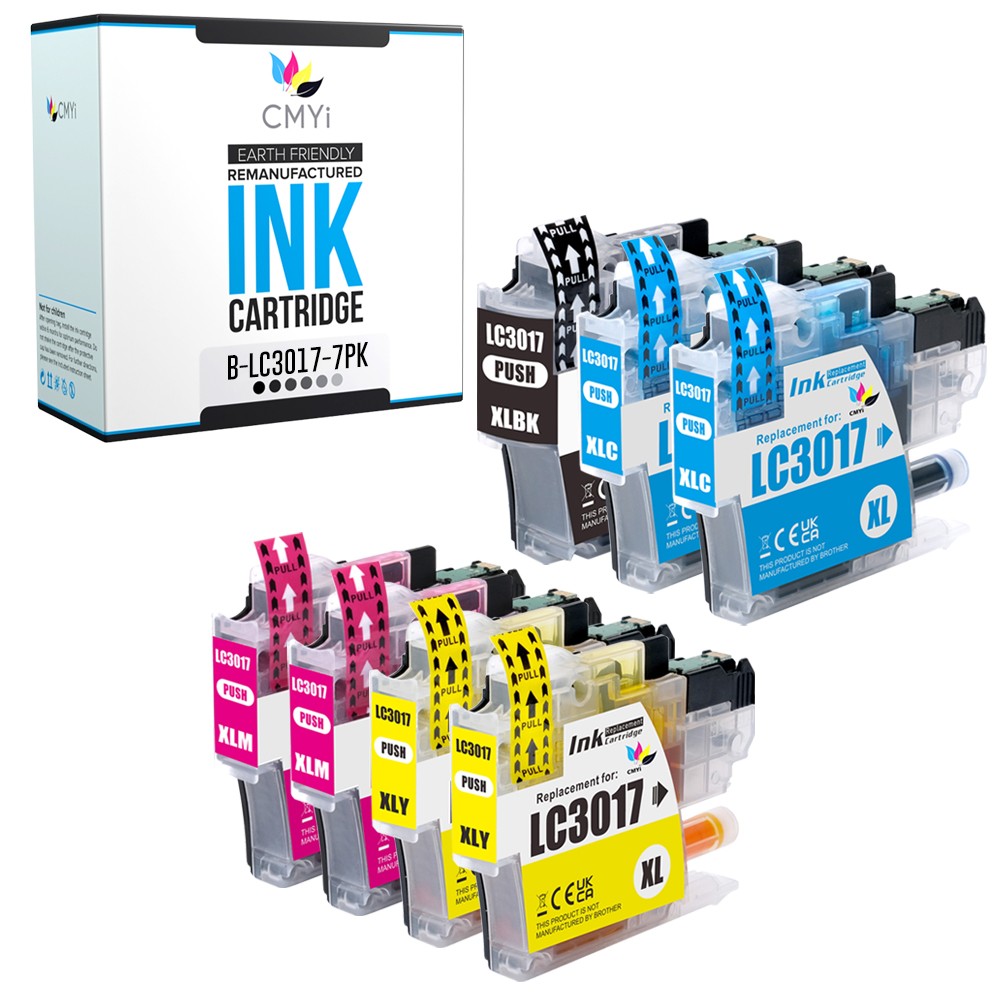 7-Pack Compatible CMYi LC3017 Ink Cartridges fits Brother MFC-J5330DW J5730DW