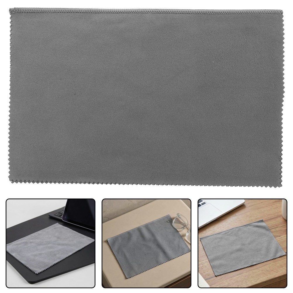 6Pcs Dark Grey Microfiber Electronics Cloth for Dust Removal and Smudge Control