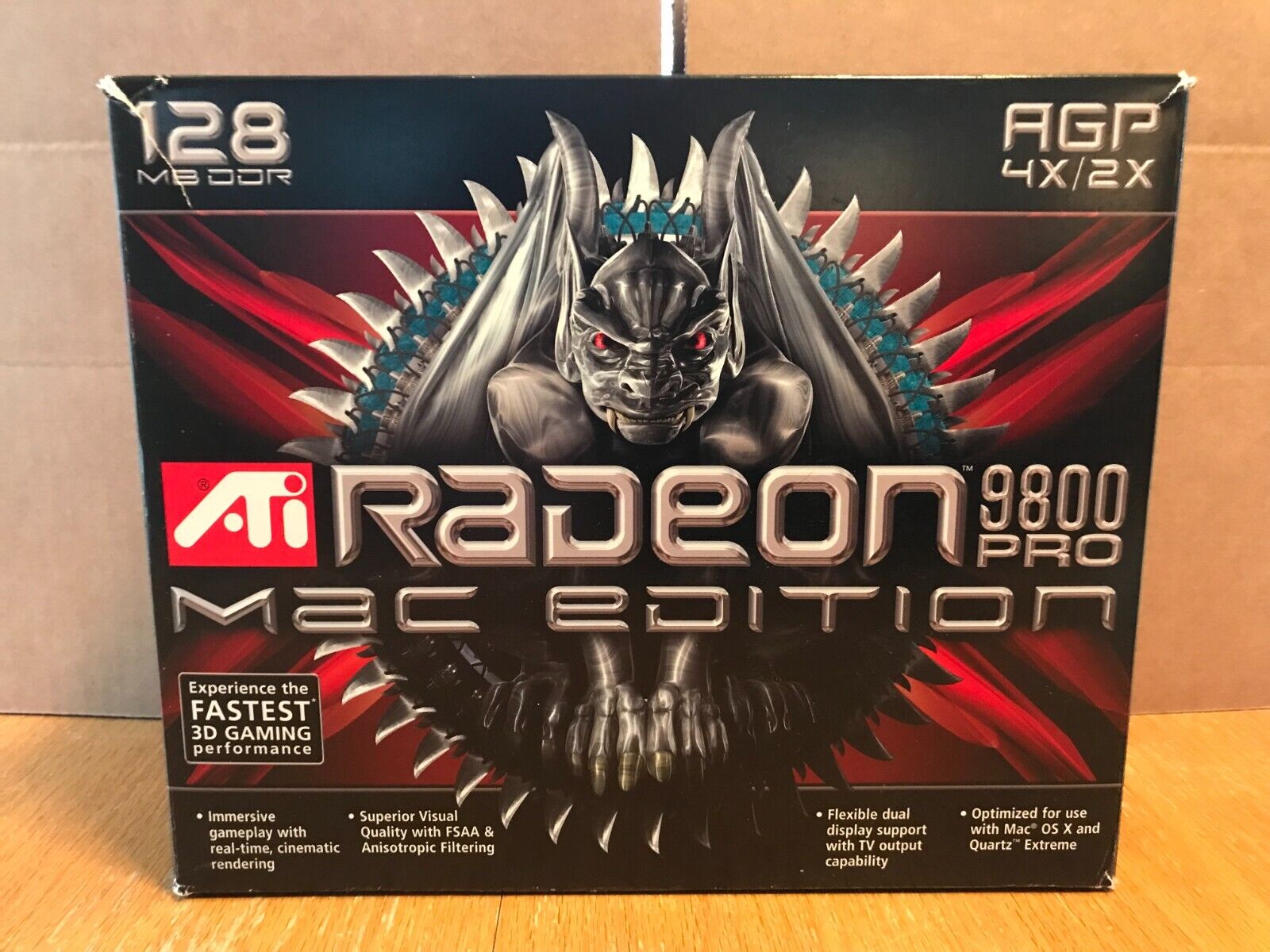 ATI Radeon 9800 Pro Mac Edition AGP 128MB W/ Box Power Mac G4 Works NOS Rebuilt