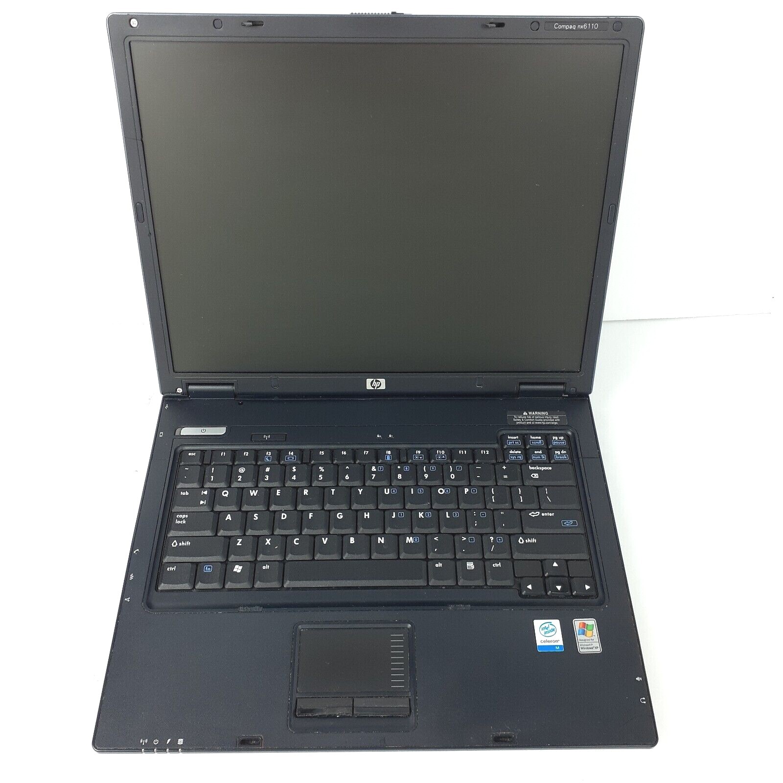 HP Compaq NX6110 15" Intel Celeron M 1.4 GHz 256 MB RAM 40 GB HDD Broken Screen