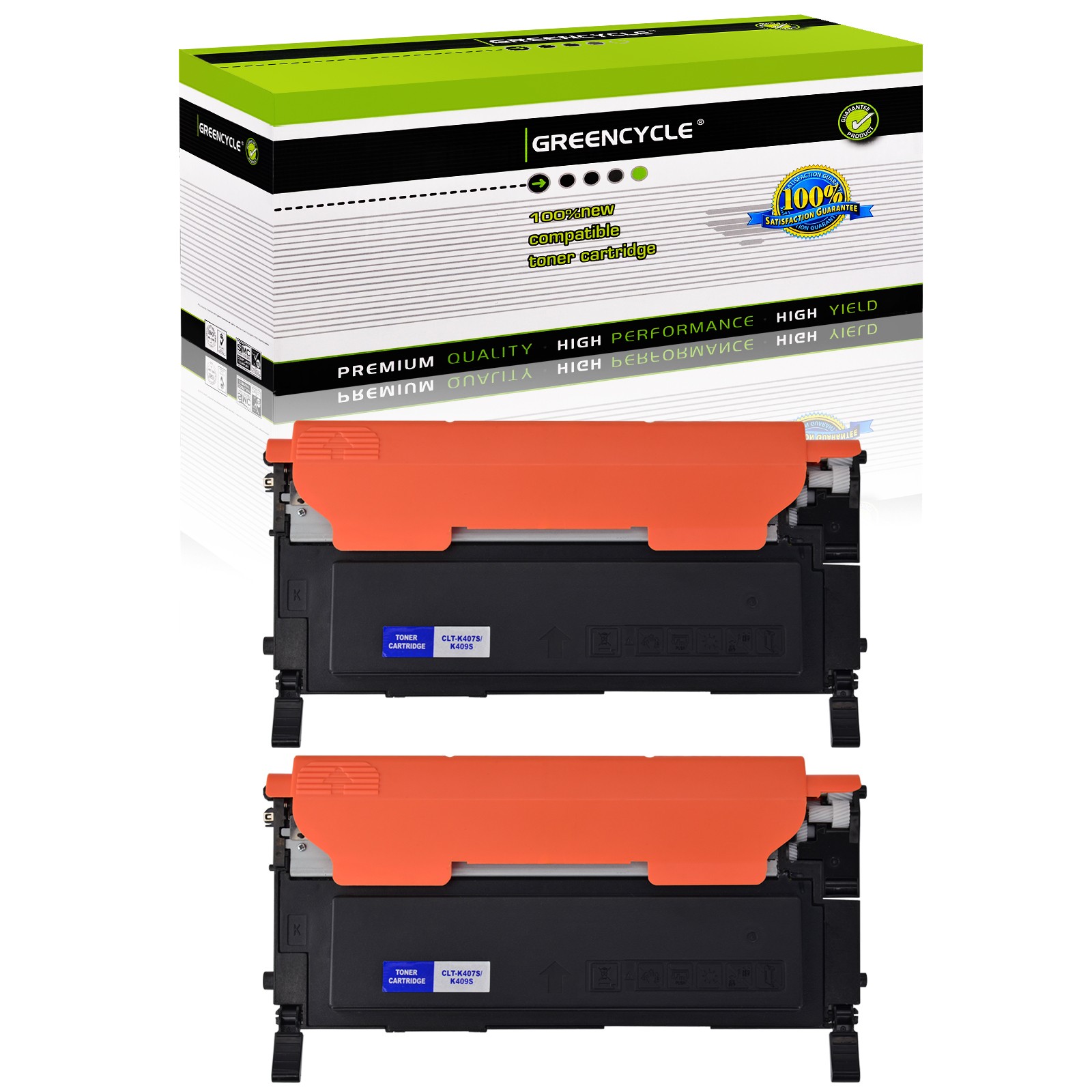 2PK CLT-409S TONER Fits for Samsung Color CLX-3175 CLX-3175n CLX-3175fn Printer