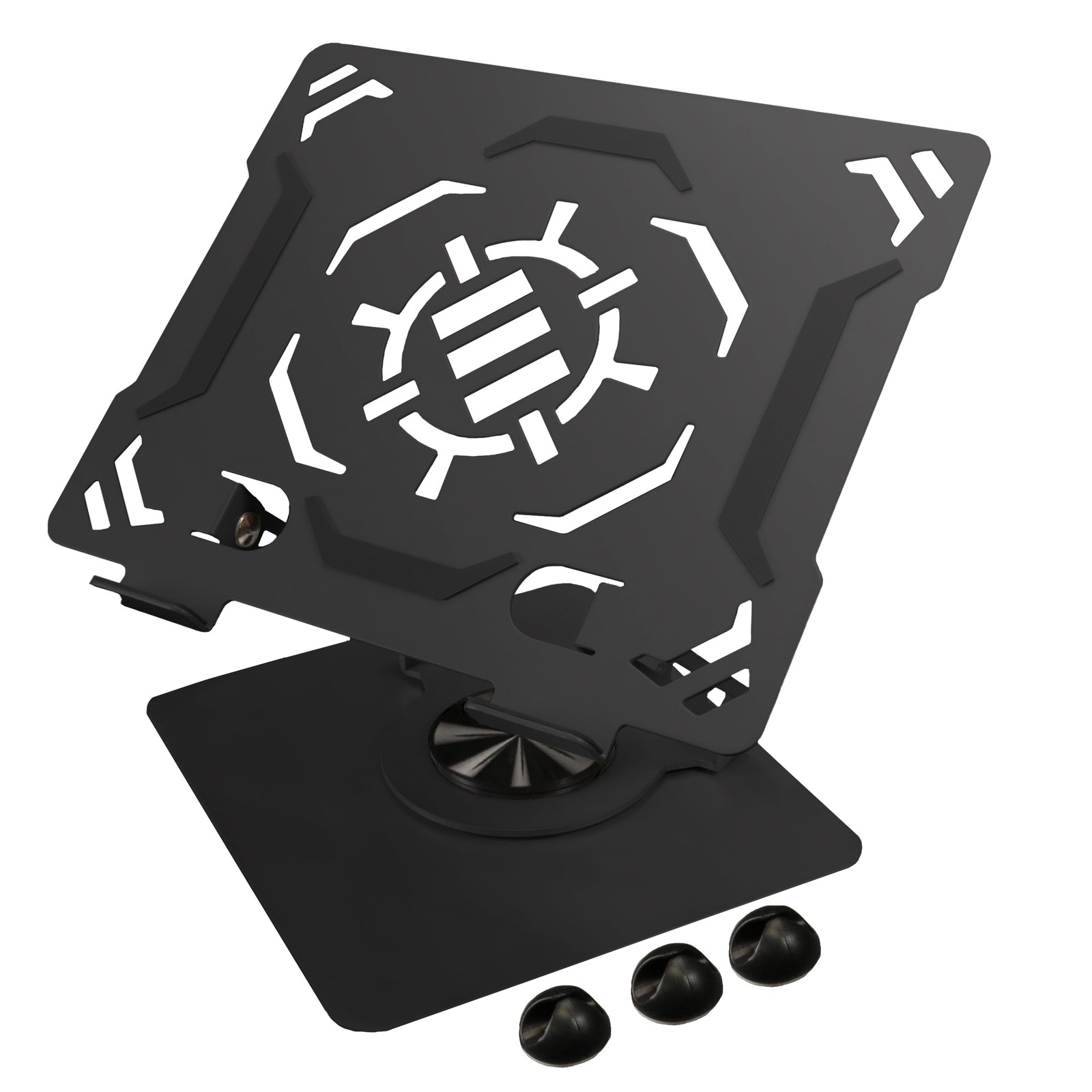 ENHANCE R1 Rotating Laptop Stand with 3 Cable Holders - Laptop Riser for Desk