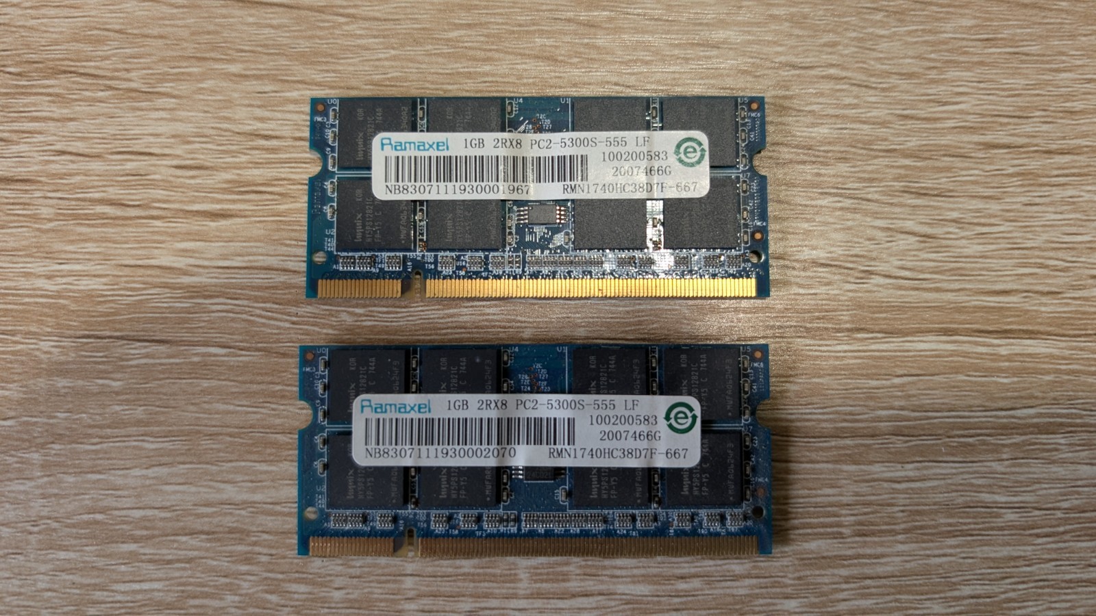 Ramaxel 2GB KIT - 2X 1GB 2RX8 PC2-5300S DDR2 667Mhz CL5 Memory RAM SODIMM Laptop