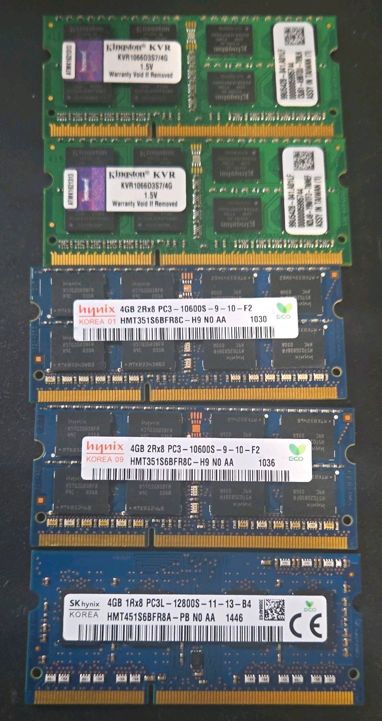 Lot RAM Kingston SK Hynix 20GB (5x4GB)  laptop