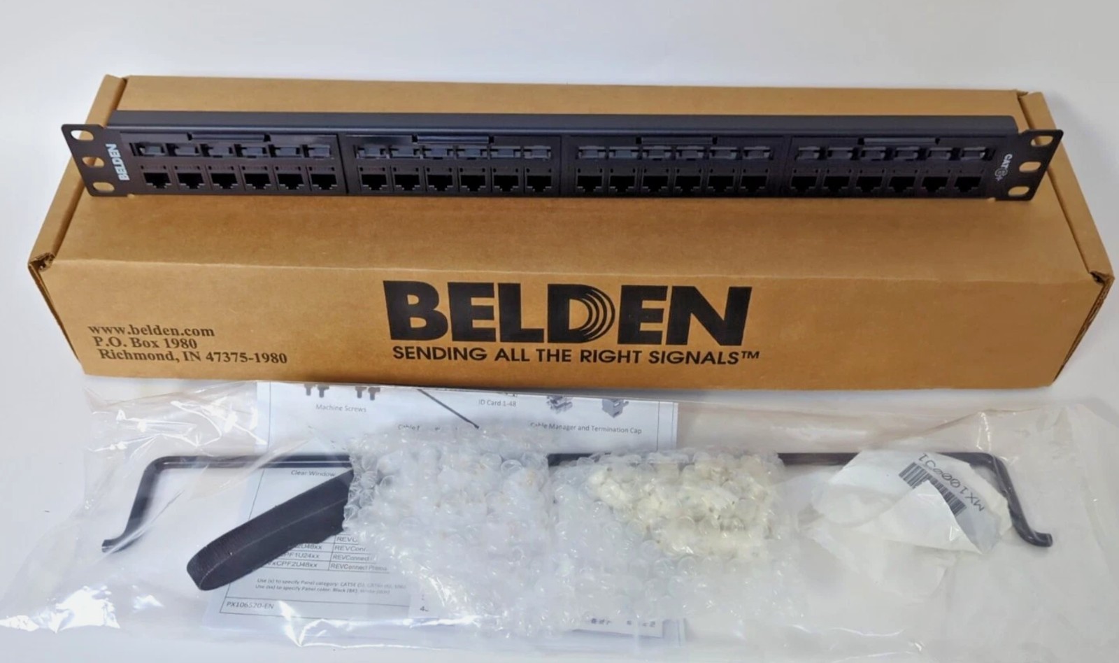 Belden RV6PPF1U24BK 24-Port CAT6+ REVConnect Patch Panel 24 Port  IU BLACK