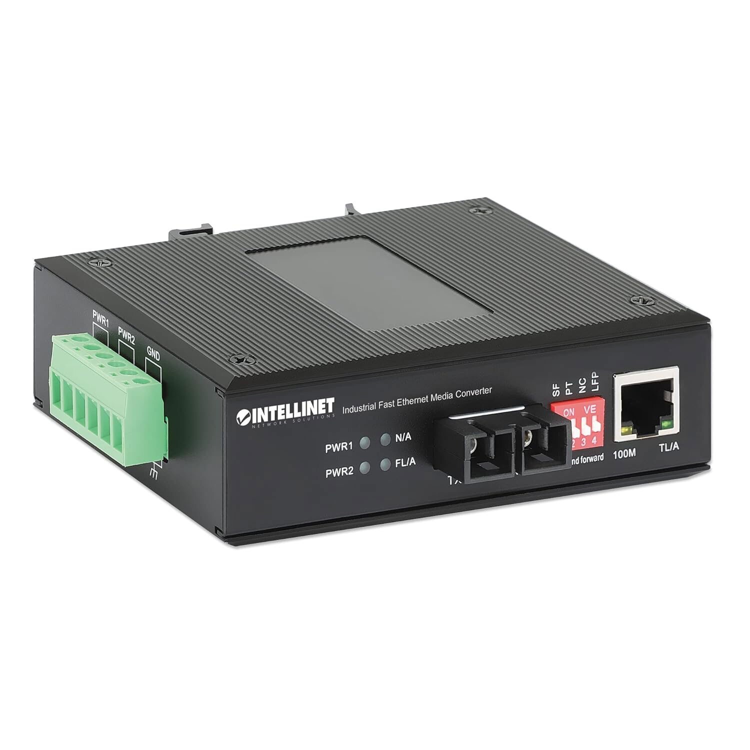 Intellinet Industrial Fast Ethernet Media Converter 508964