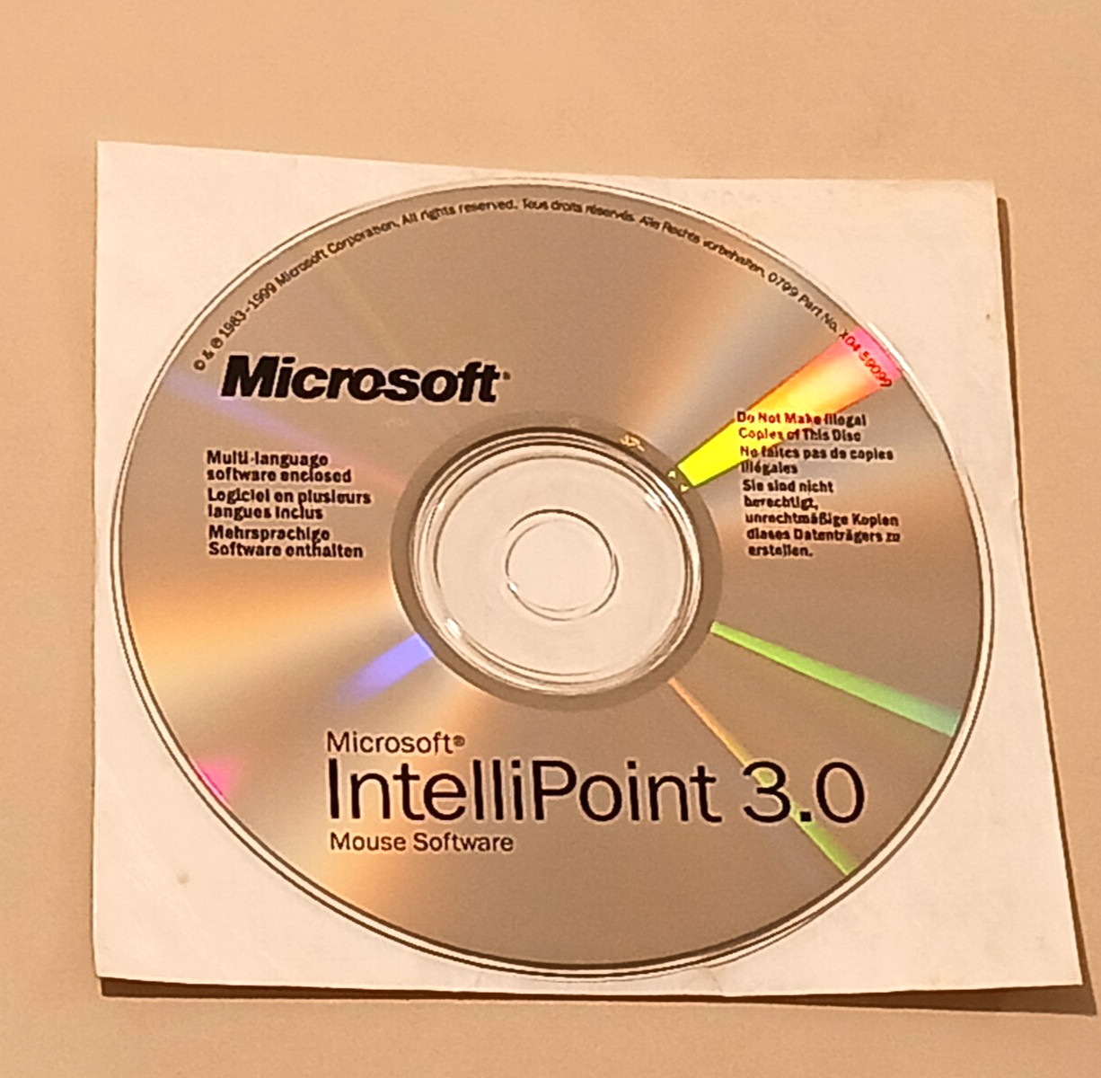 Microsoft IntelliPoint 3.0 Mouse Software CD-ROM 1983-1999 Vintage Rare
