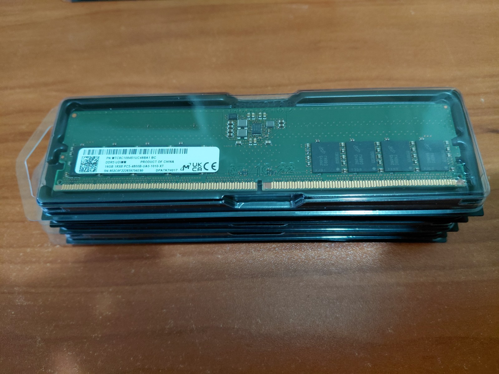 1x16GB Micron DDR5 PC5-4800 Desktop RAM PC UDIMM (MTC8C1084S1UC48BA1)