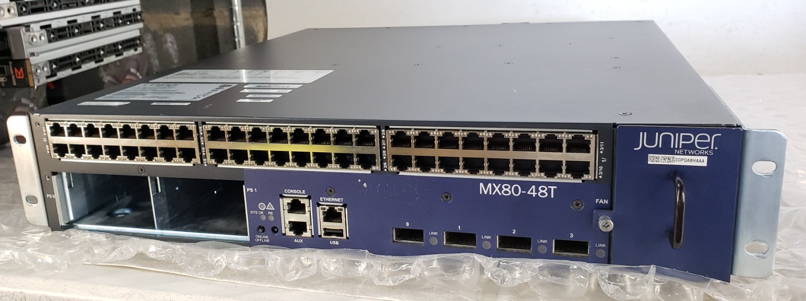 Juniper CHAS-MX80-48T-S-A 48-Port Gigabit Edge Router NO PSU w/ FAN Module