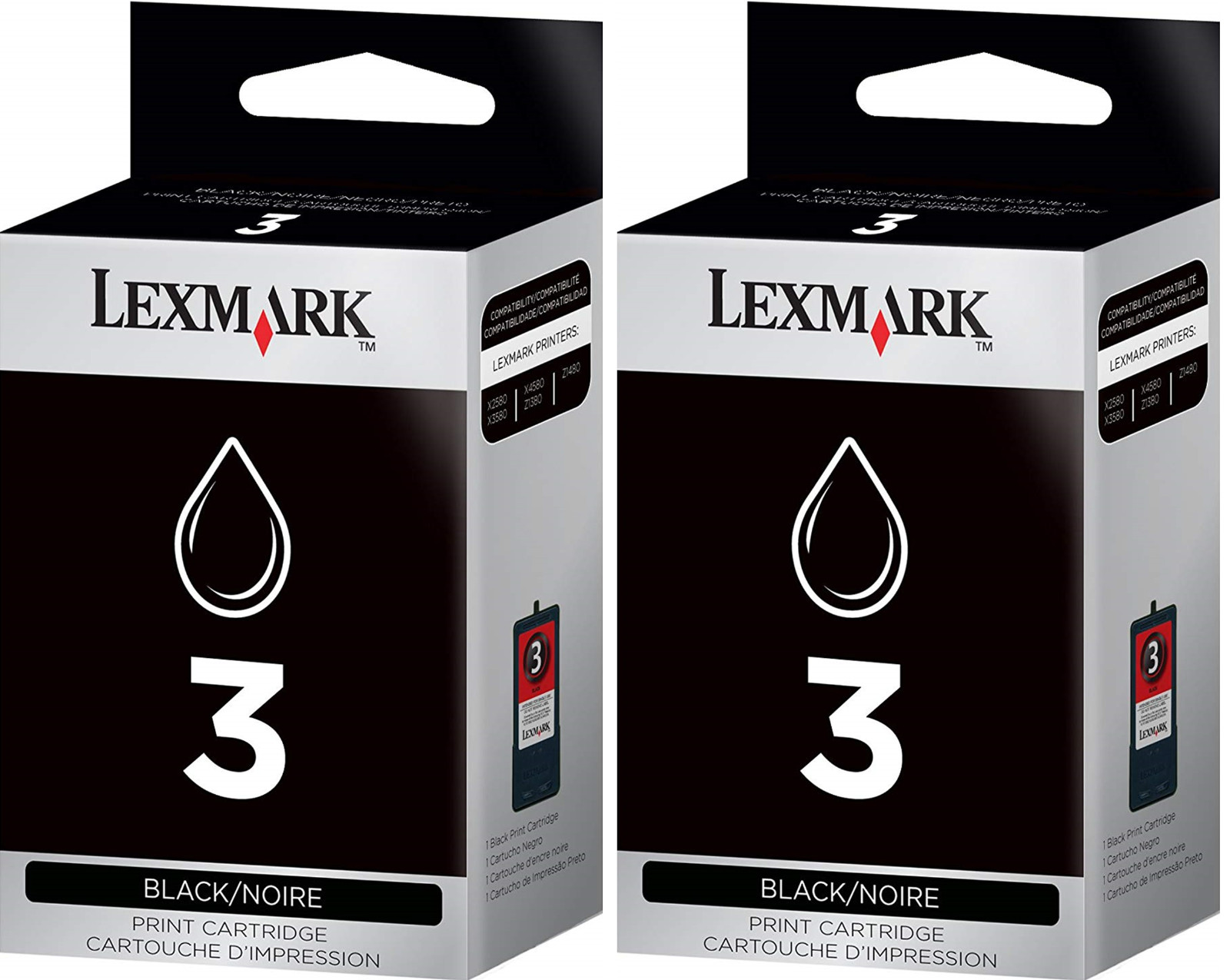 New Genuine Lexmark 3 2PK Ink Cartridges X Series X3530 X3550 Z Series Z1410