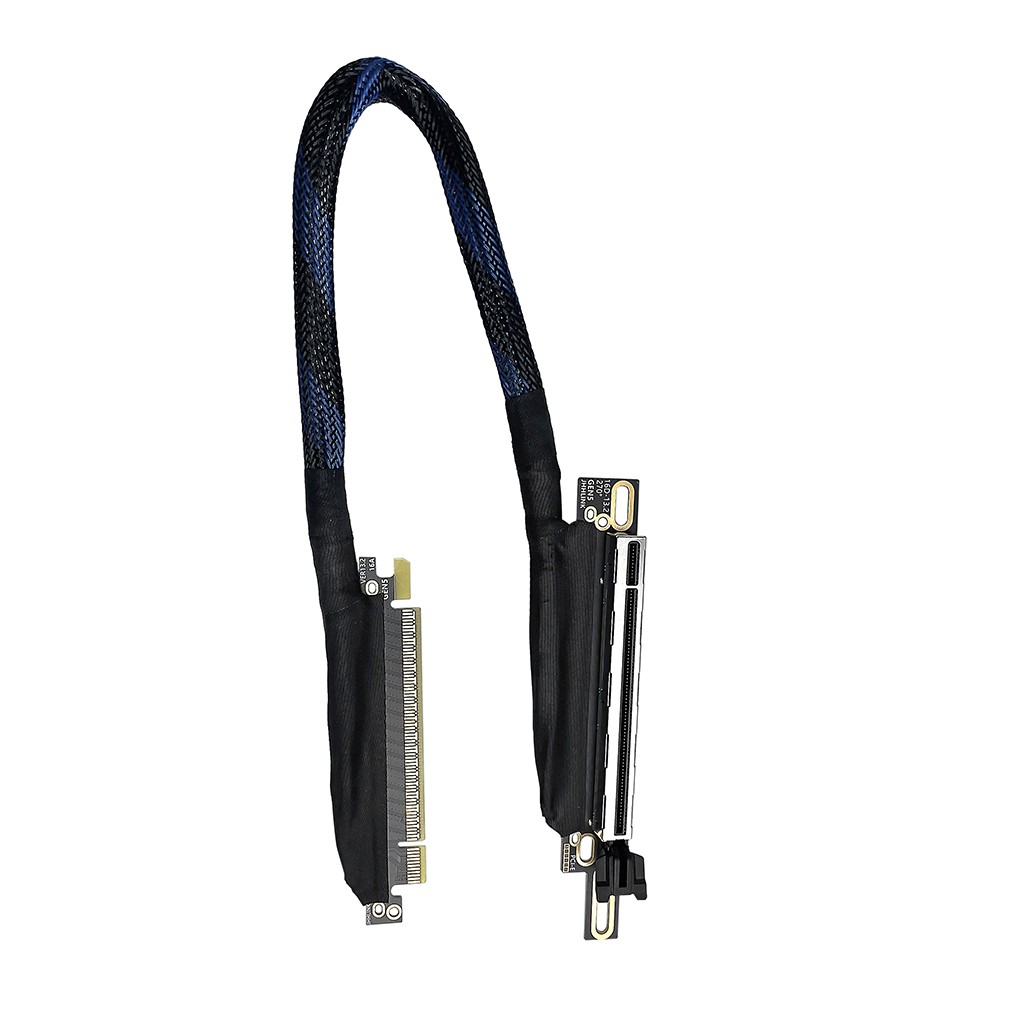PCIE 5.0 X16 Graphics Card Extension Cable 270 Degree Plated Adapter Cable