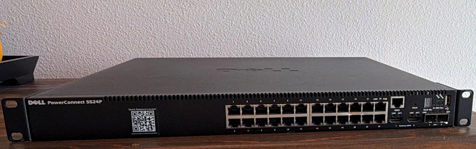 Dell PowerConnect 5524P 24-Port Gigabit PoE+ Managed Switch 2x 10G SFP+ Ears