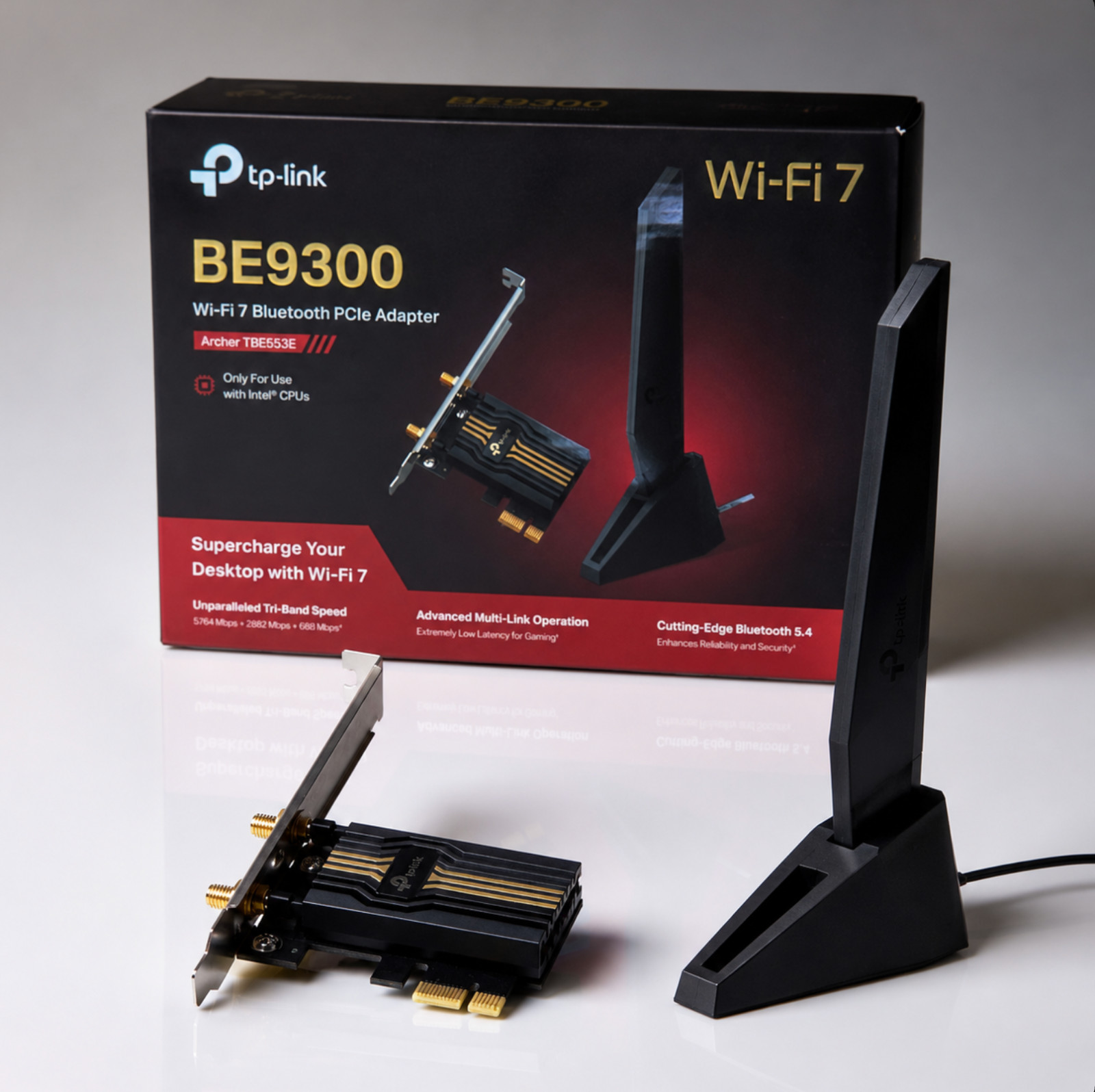 TP-Link Archer TBE553E BE9300 WiFi 7 Bluetooth 5.4 PCIe Adapter New Open Box