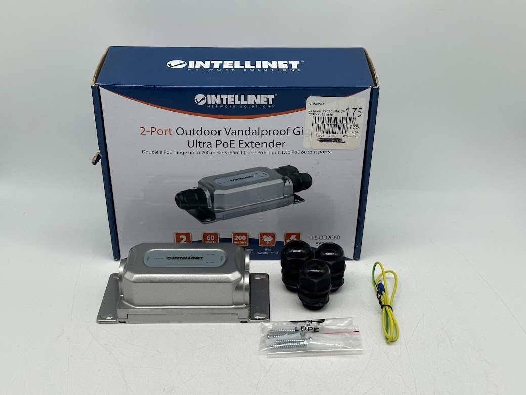 Intellinet 2-Port Outdoor Vandalproof Gigabit PoE++ Extender