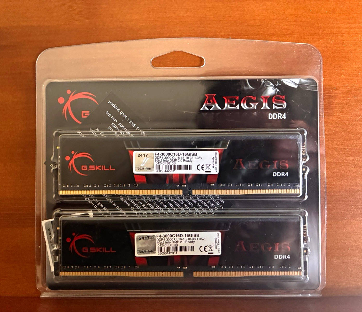 G.SKILL AEGIS Series DDR4 RAM (XMP) 16GB (2x8GB) Up to 3000MT/s* 1.35v UDIMM