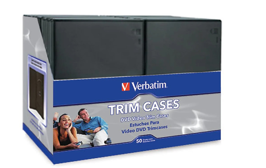 Verbatim 50 count trim Cases Dvd Video Trim Cases Brand New