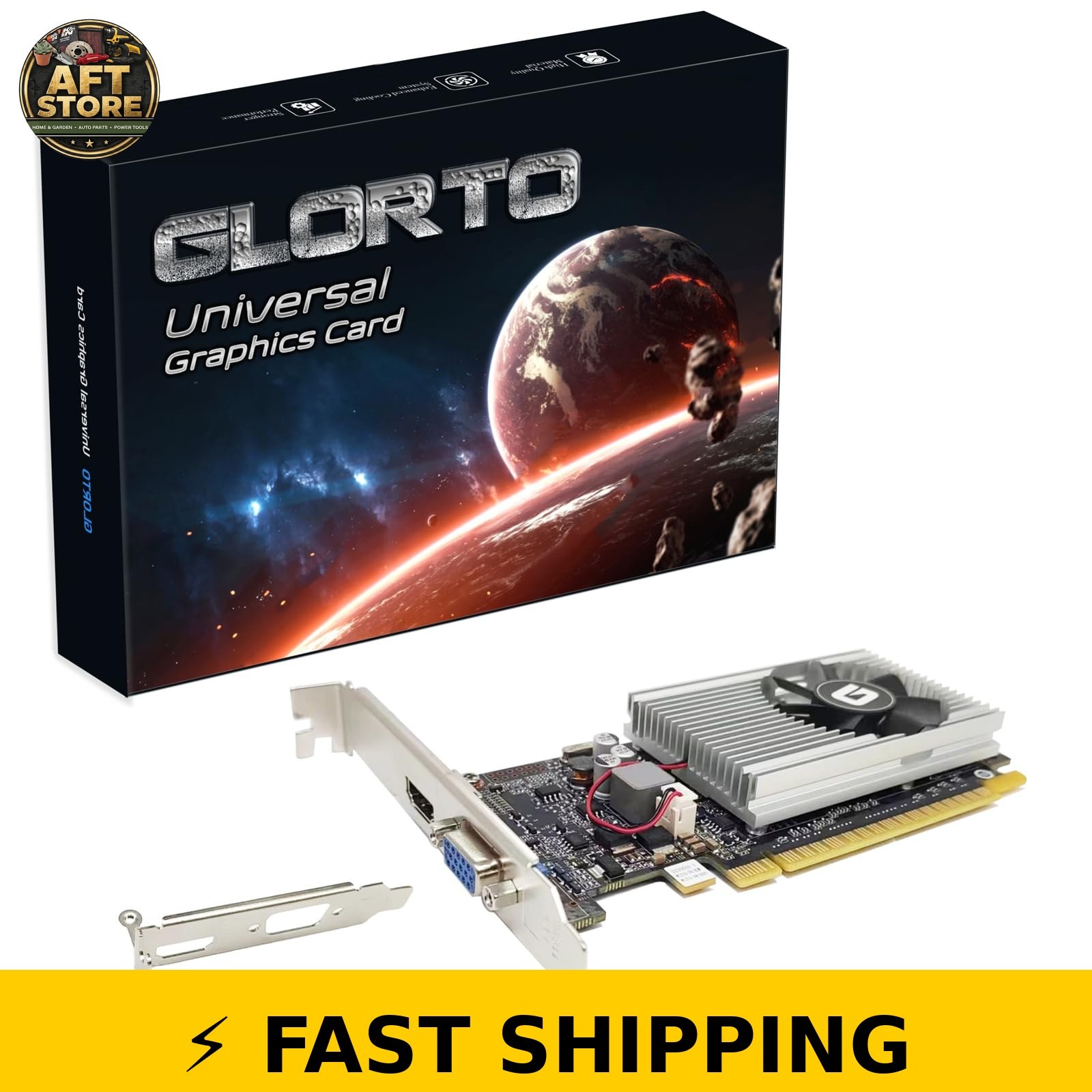 Glorto GeForce GT 210 1GB DDR3 Low Profile Graphics Card HDMI/VGA