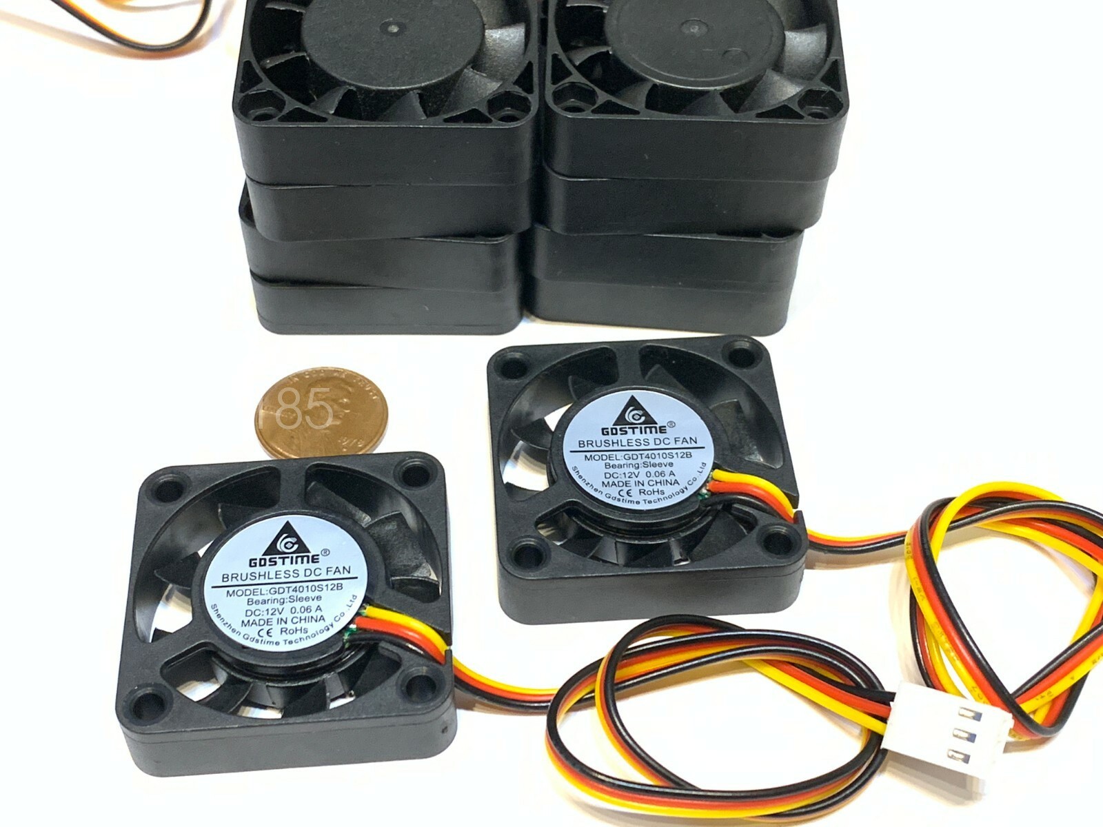 10 Pieces GDSTIME 12v fan 4010 40x40x10 4cm 40mm 3pin heatsink computer CPU