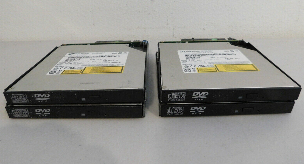 Dell PowerEdge CD-RW/DVD Drive GCC-4244N GCC-T10N w/ Caddies/Interposer Lot of 4