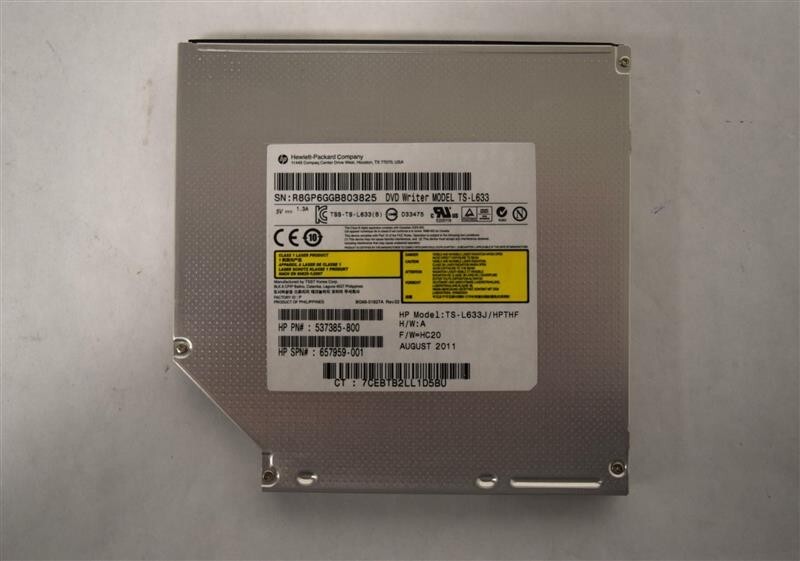 HP SATA DVD±RW Super Multi Optical Drive  NO BEZEL  - 657959-001