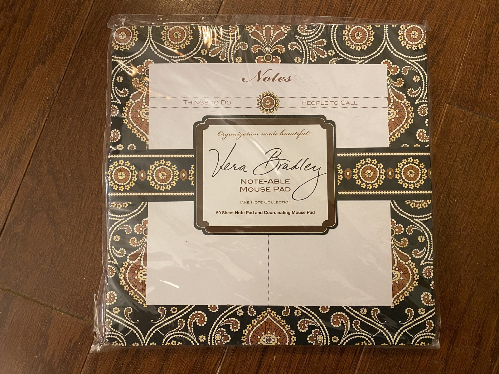 Vera Bradley Caffe Latte Noteable Mouse Pad 50 Sheet Pad Unopened