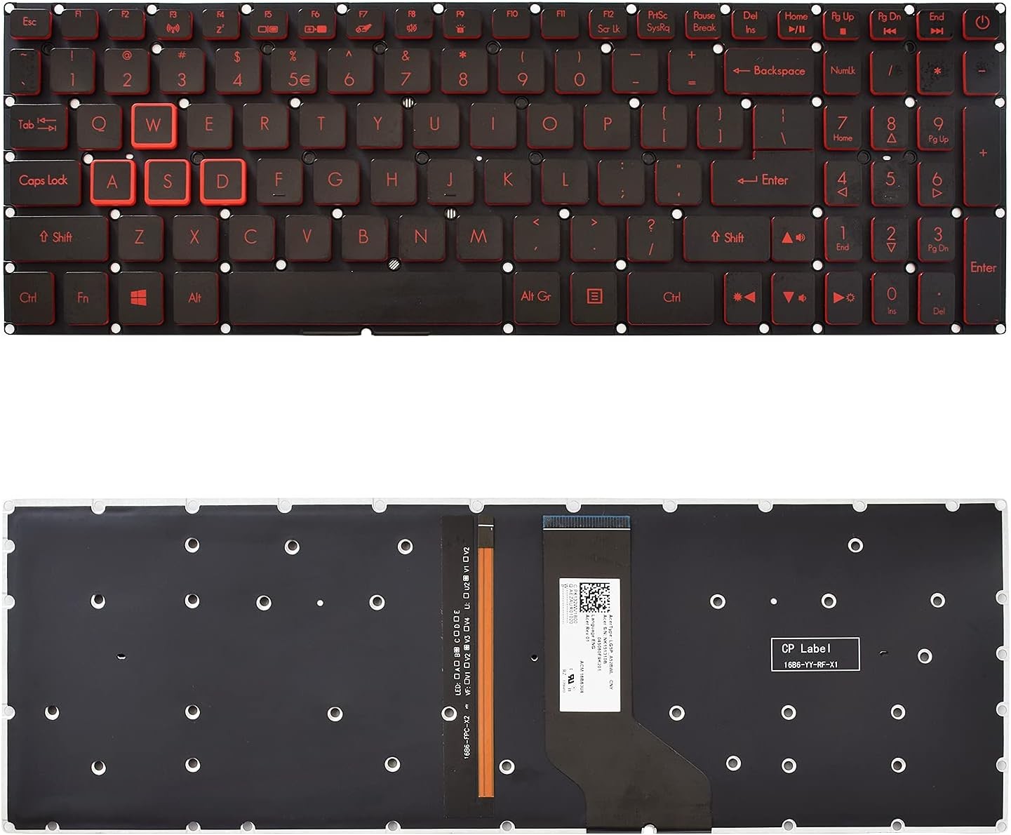 New Backlight Keyboard for Acer Aspire VX5-591G-76YZ VN7-593G VN7-793G US