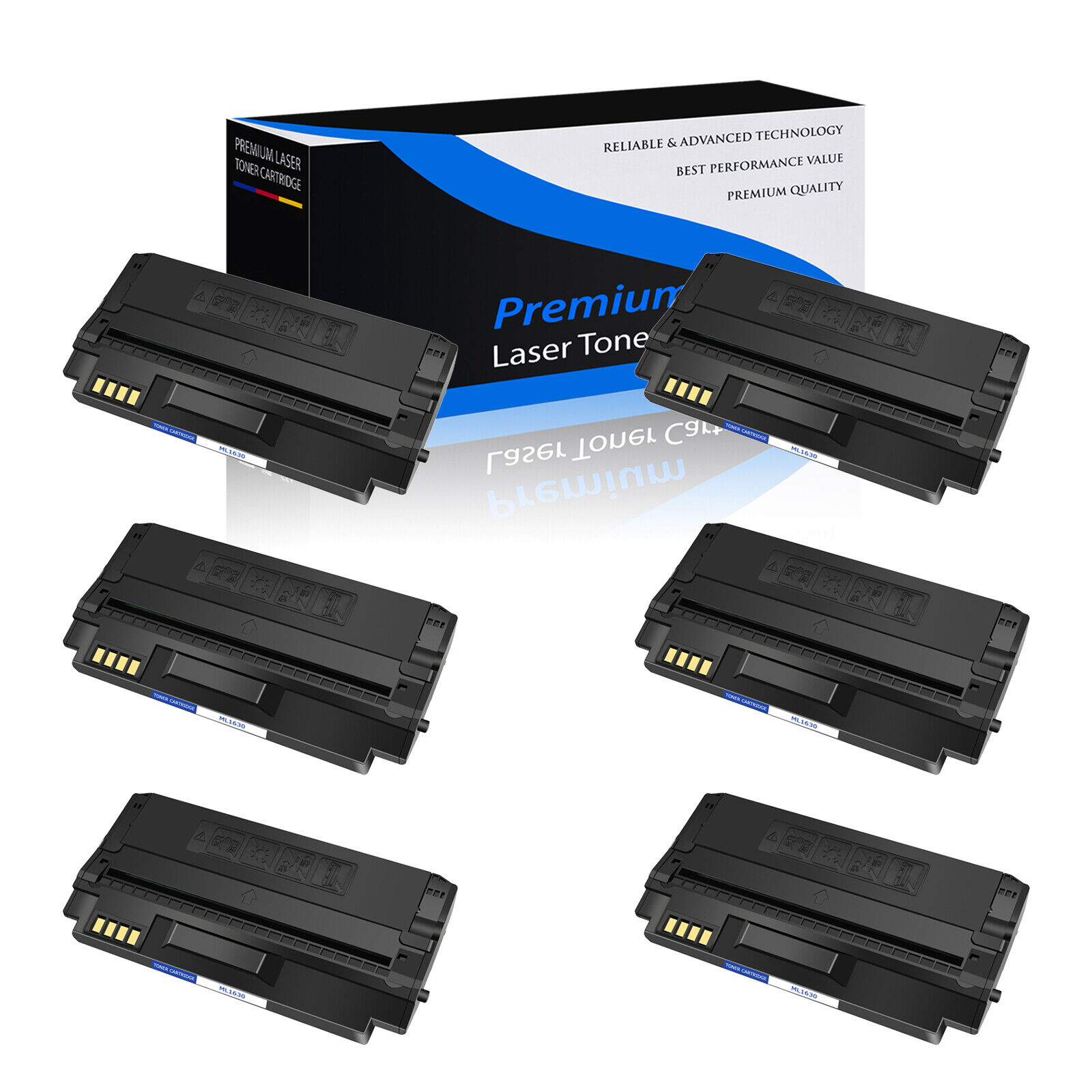 6PK ML1630 Black Toner Cartridge for Samsung ML-1630 SCX-4500 SCX-4500W Printer