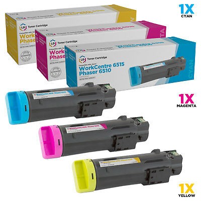 LD Compatible Xerox Phaser 6510 / WorkCentre 6515 Toners: Cyan, Magenta & Yellow