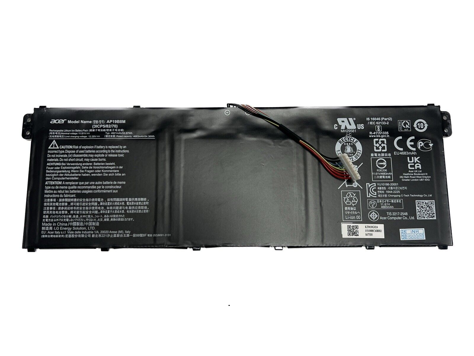 Genuine AP19B8M Battery Acer Chromebook Spin CP513-1H CP514-1H CP713-3W CB515-1W