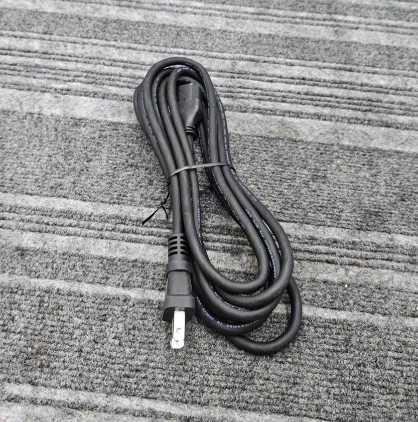 (QTY 10) 2X18AWG 300V Power Cord, Black (UL) E67601-VL SJ FT2 60°C