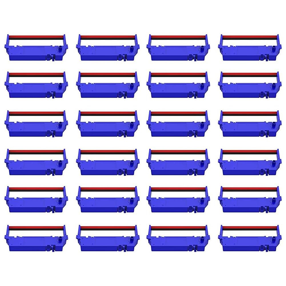 24 Pack Compatible SP700 Printer Ribbon Black Red for Star RC700BR/SP712