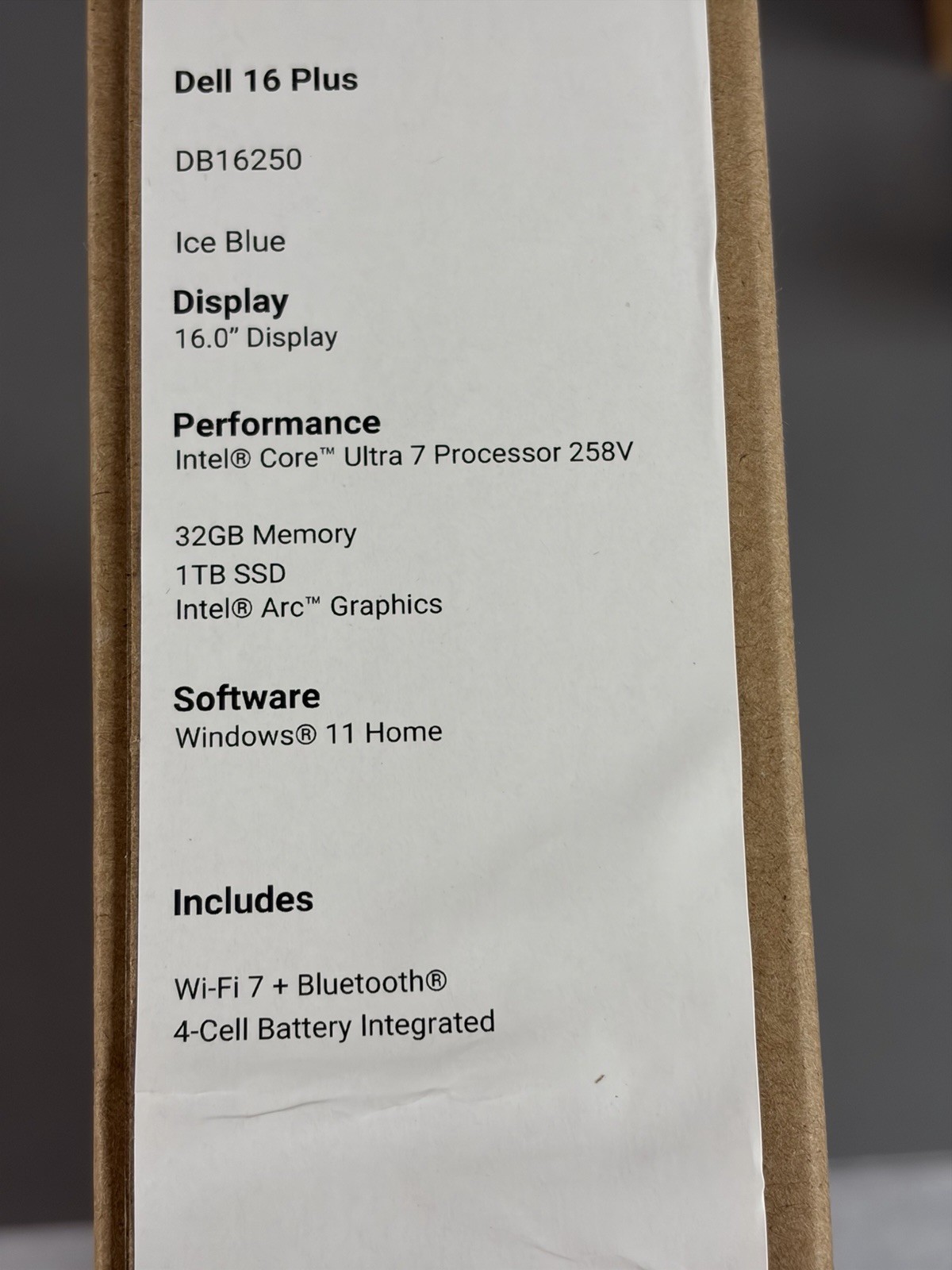 Brand new sealed Dell 16 plus laptop DB16250