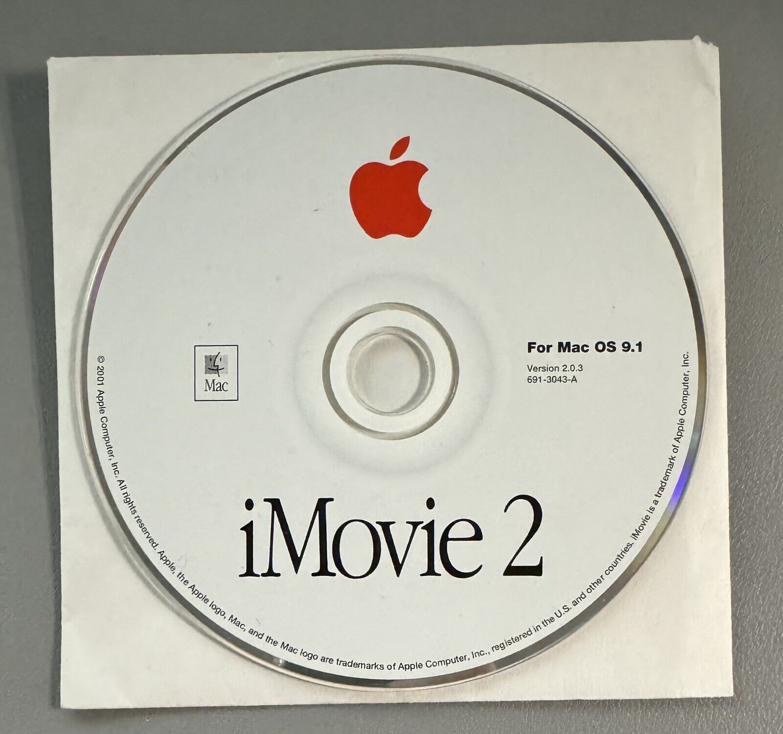 OEM Apple iMovie 2 For Mac OS 9.1 Software Version 2.0.3 691-3043-A