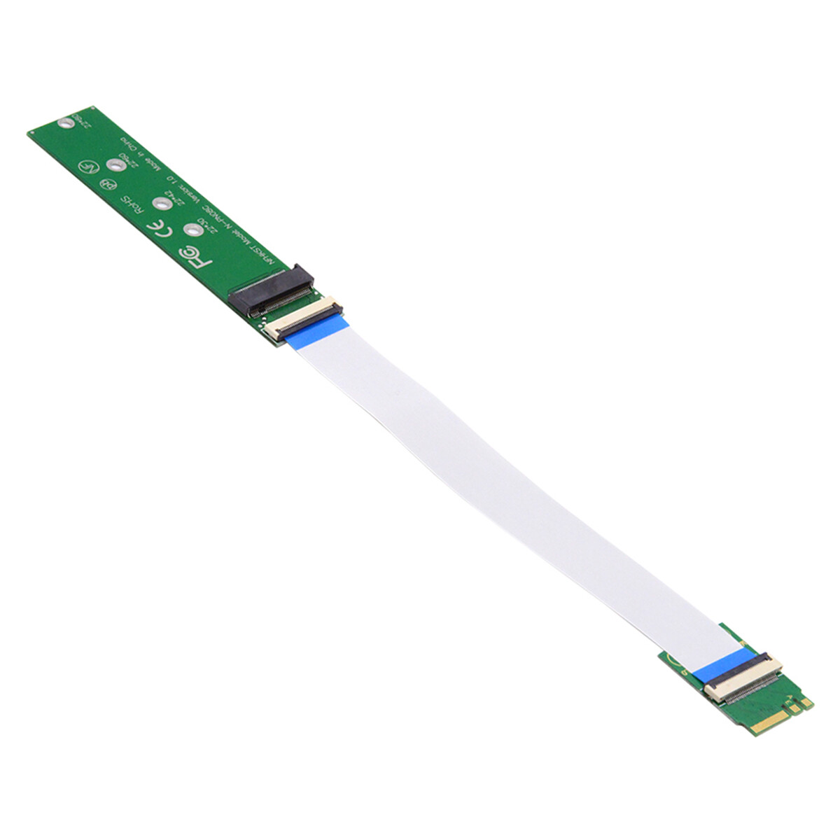 Cablecy 2230 NGFF A+E-Key Male to NVME M-key Female Extension Cable for Laptop