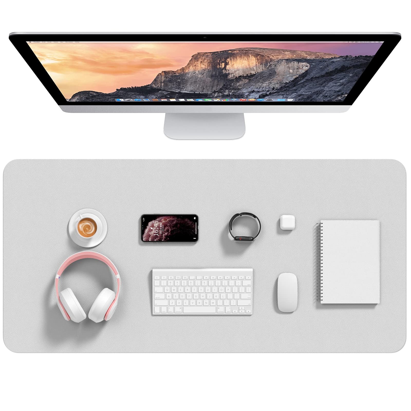 Desk Pad, 35.5" x 17" PU Leather Desk Mat, XXL Extended Pad, Waterproof Deskt...