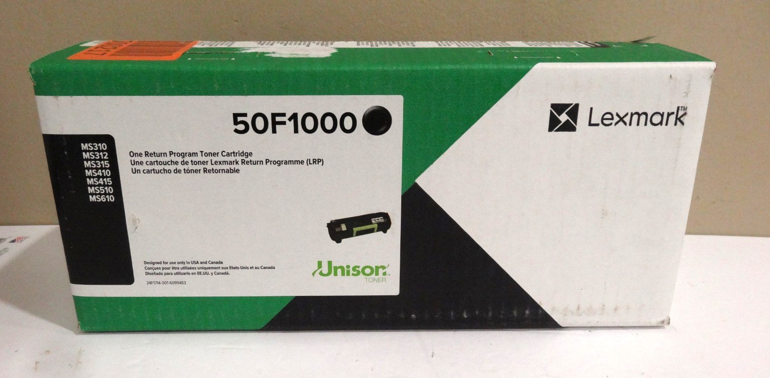 Lexmark 50F1000 Black Toner Cartridge NEW