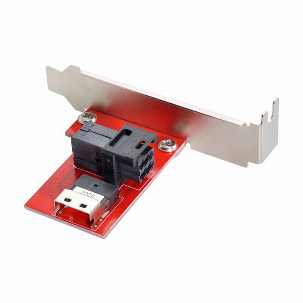 CY PCI-Express 4.0 SAS SFF-8654 to HD SFF-8643 PCBA Female Adapter With Bracket