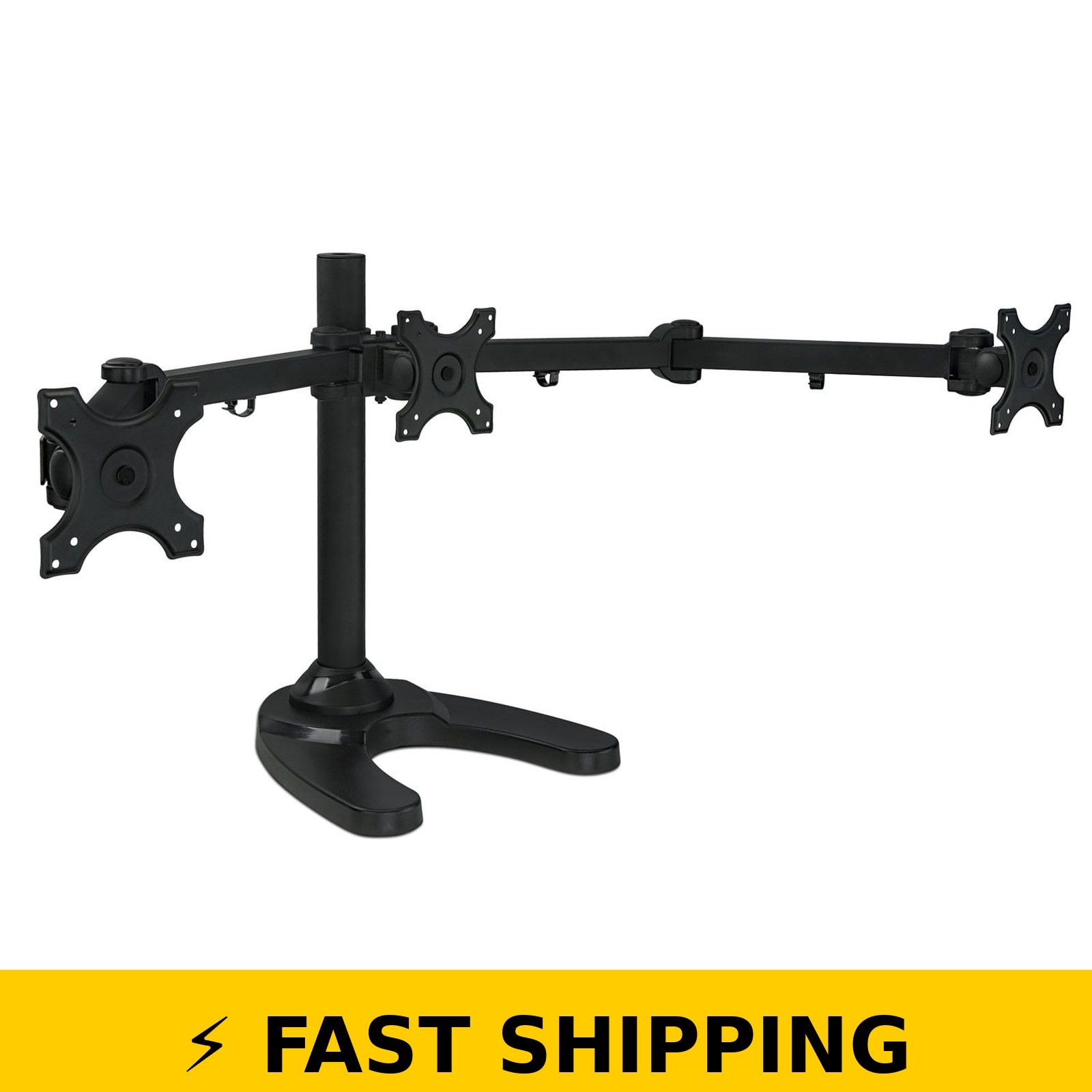 Mount-It Triple Monitor Stand | Fits 16"-24" Screens
