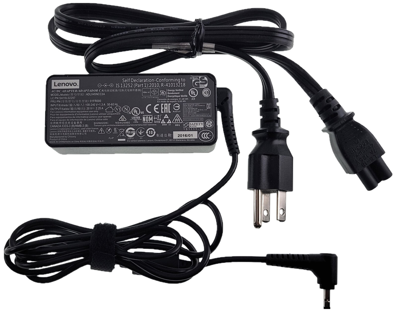 Original Lenovo Charger AC Adaptor 45W 2.25Am ADLX45DLC3A-45NCC3A