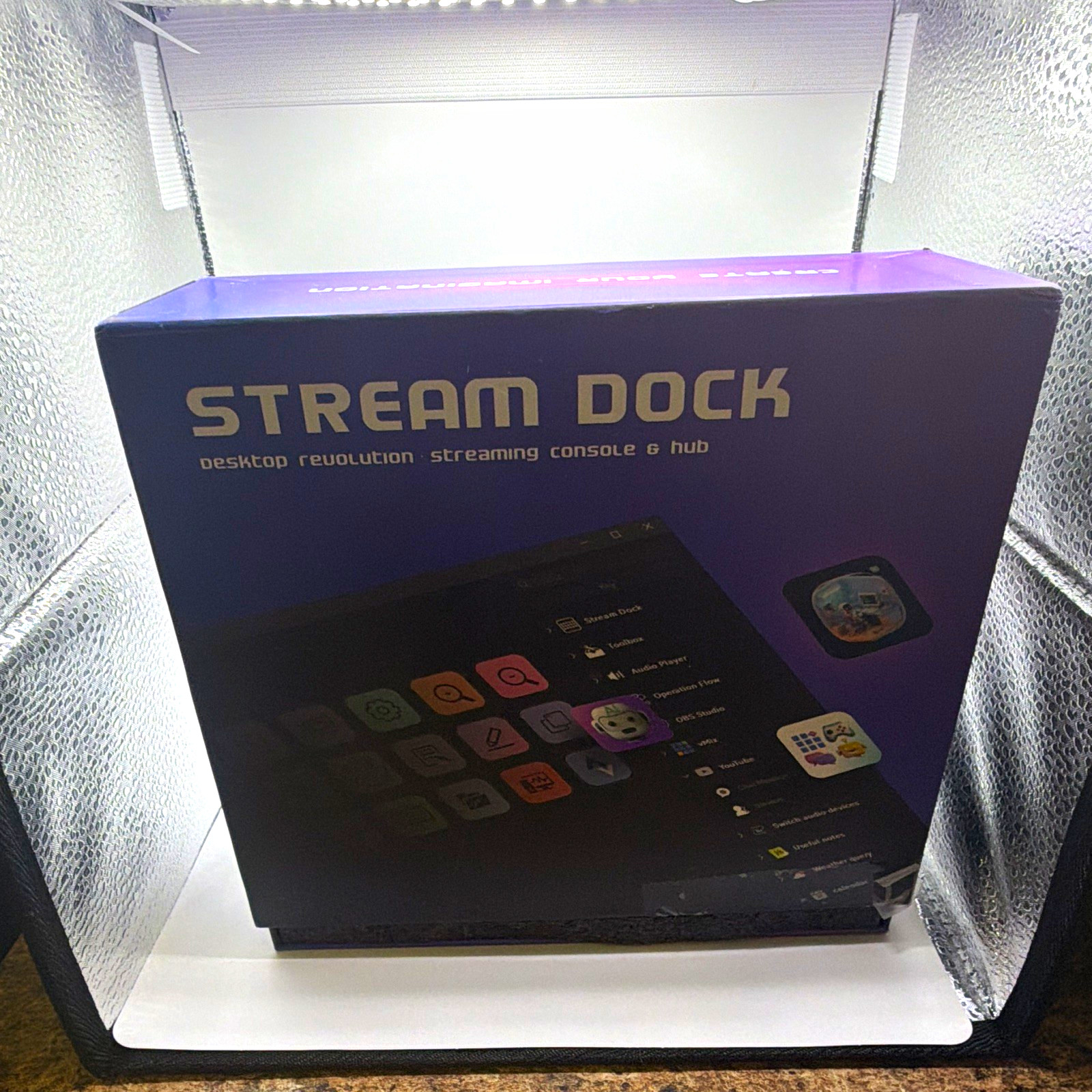 Stream Dock Desktop Streaming Console & Hub Control Pad, Purple