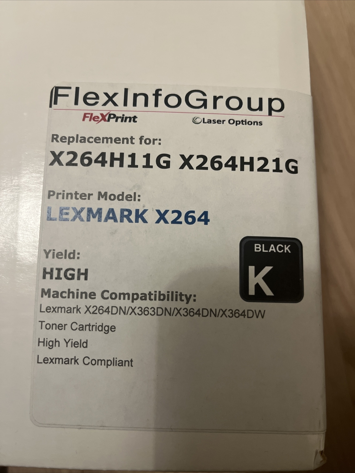 LD X264H11G Black High Yield Toner Cartridge for Lexmark X264DN X363DN X364DN