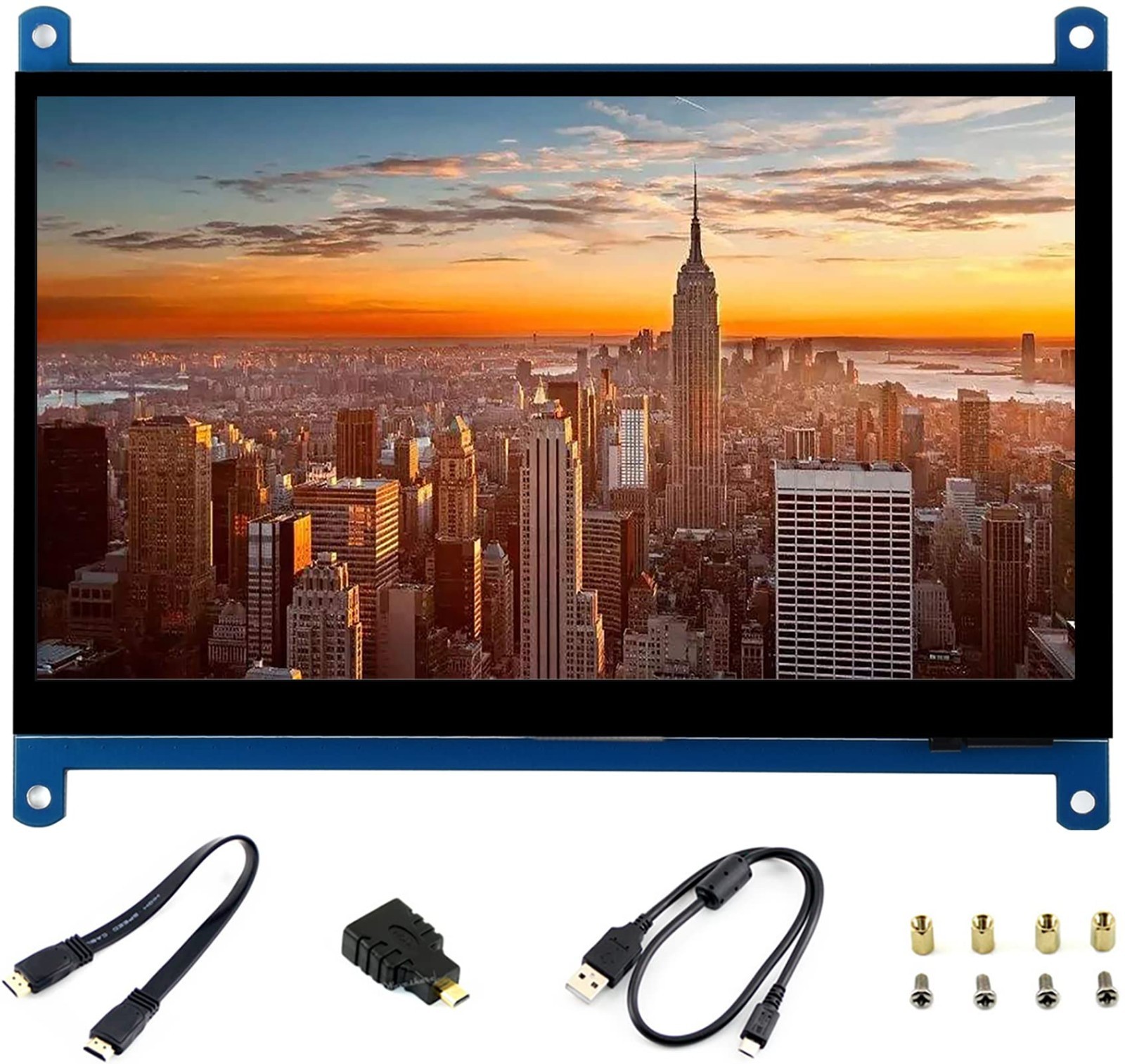7" HDMI LCD Touch Screen Monitor, IPS 1024x600 Display, Capacitive Panel