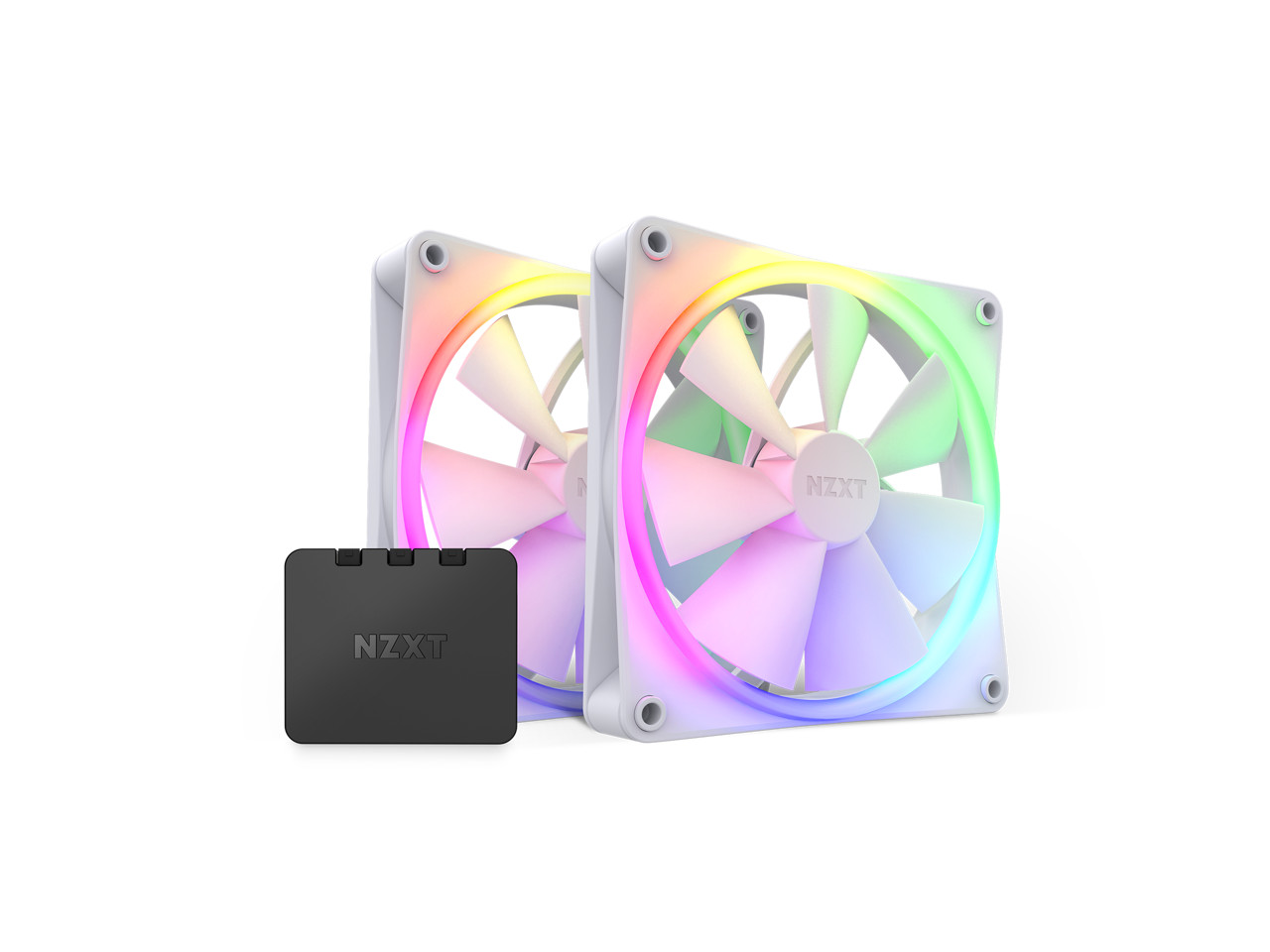 NZXT F140 RGB Fans - RF-R14DF-W1- Advanced RGB Lighting Customization - Whisper