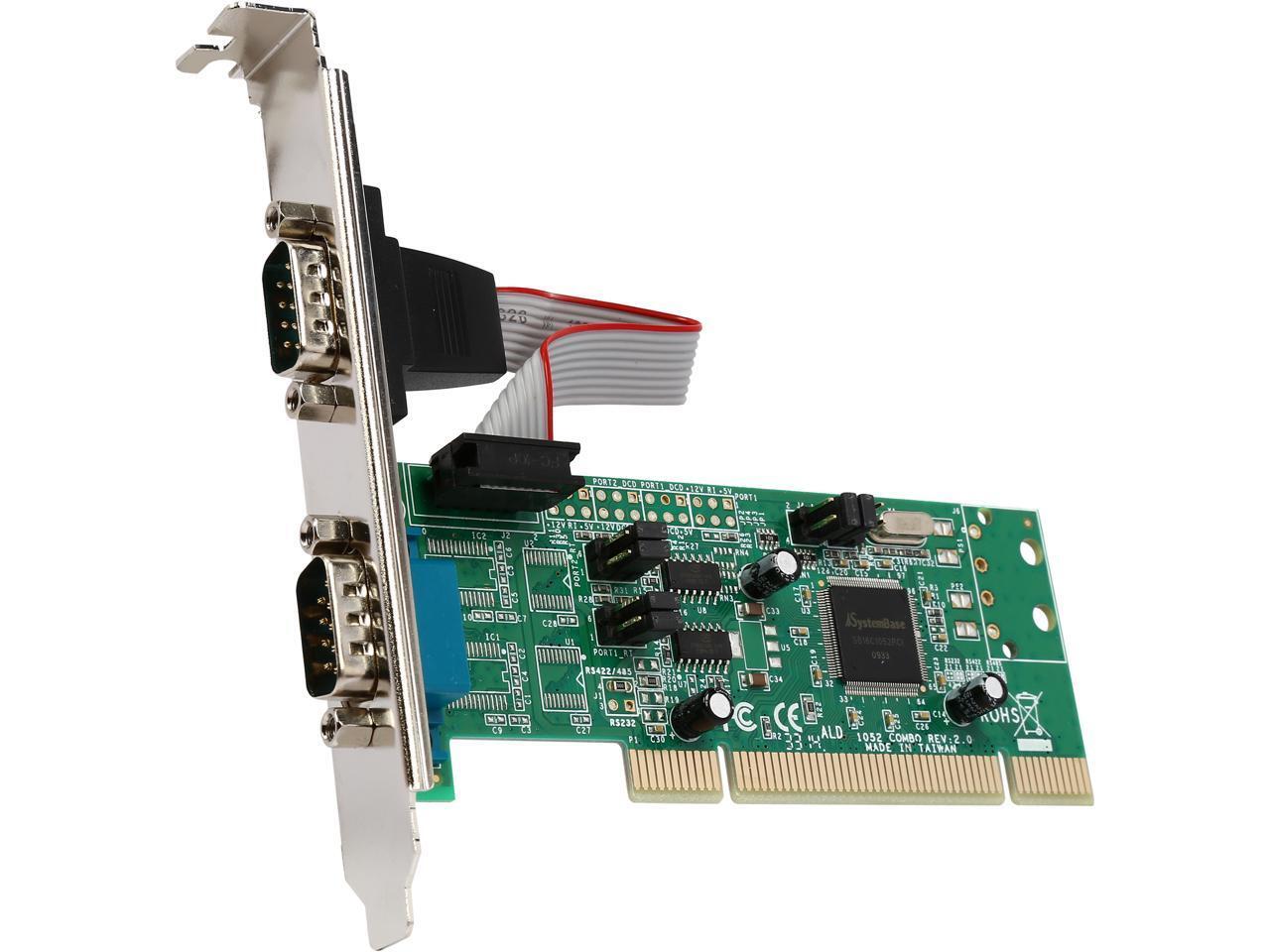 StarTech.com 2 Port PCI RS422/485 Serial Adapter Card with 161050 UART Model PCI