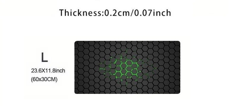 Hexagon XXL Mousepad Large Gaming Keyboard Pad Soft Office Desk Mat
