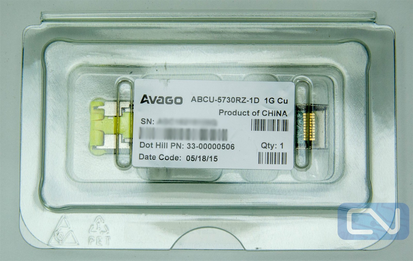 Avago ABCU-5730RZ TX/RX Optical Fiber 100m 1.25Gbps 20-Pin SFP RJ45