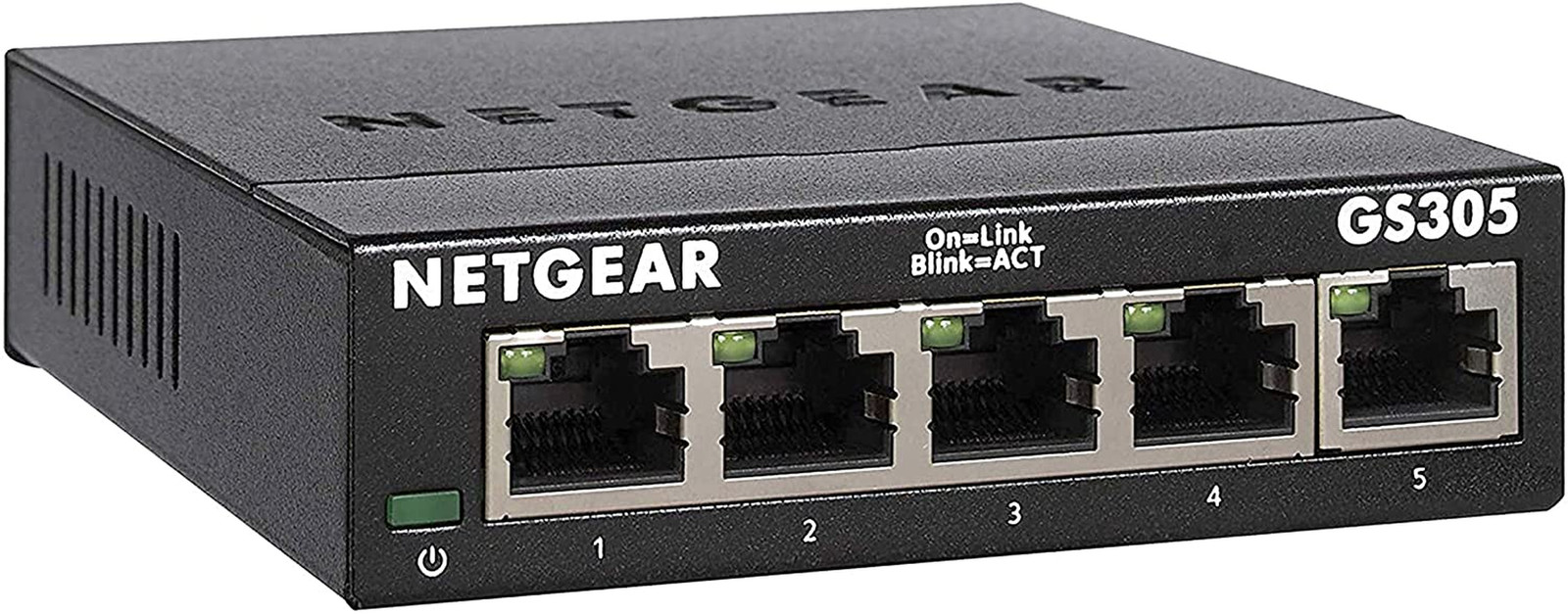 NETGEAR 5-Port Gigabit Ethernet Unmanaged Switch (Gs305) - Desktop Quiet Fanless
