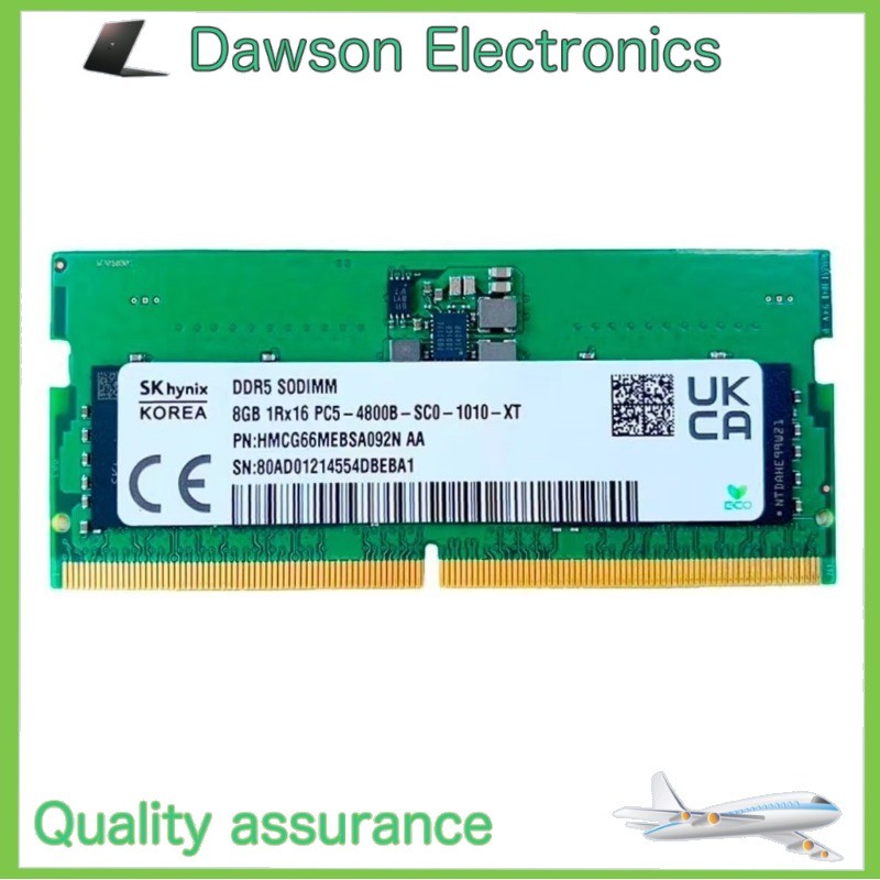 SK Hynix 8GB DDR5 4800MHz PC5-38400 262-Pins 1RX16 1.1V Laptop SODIMM Memory Ram